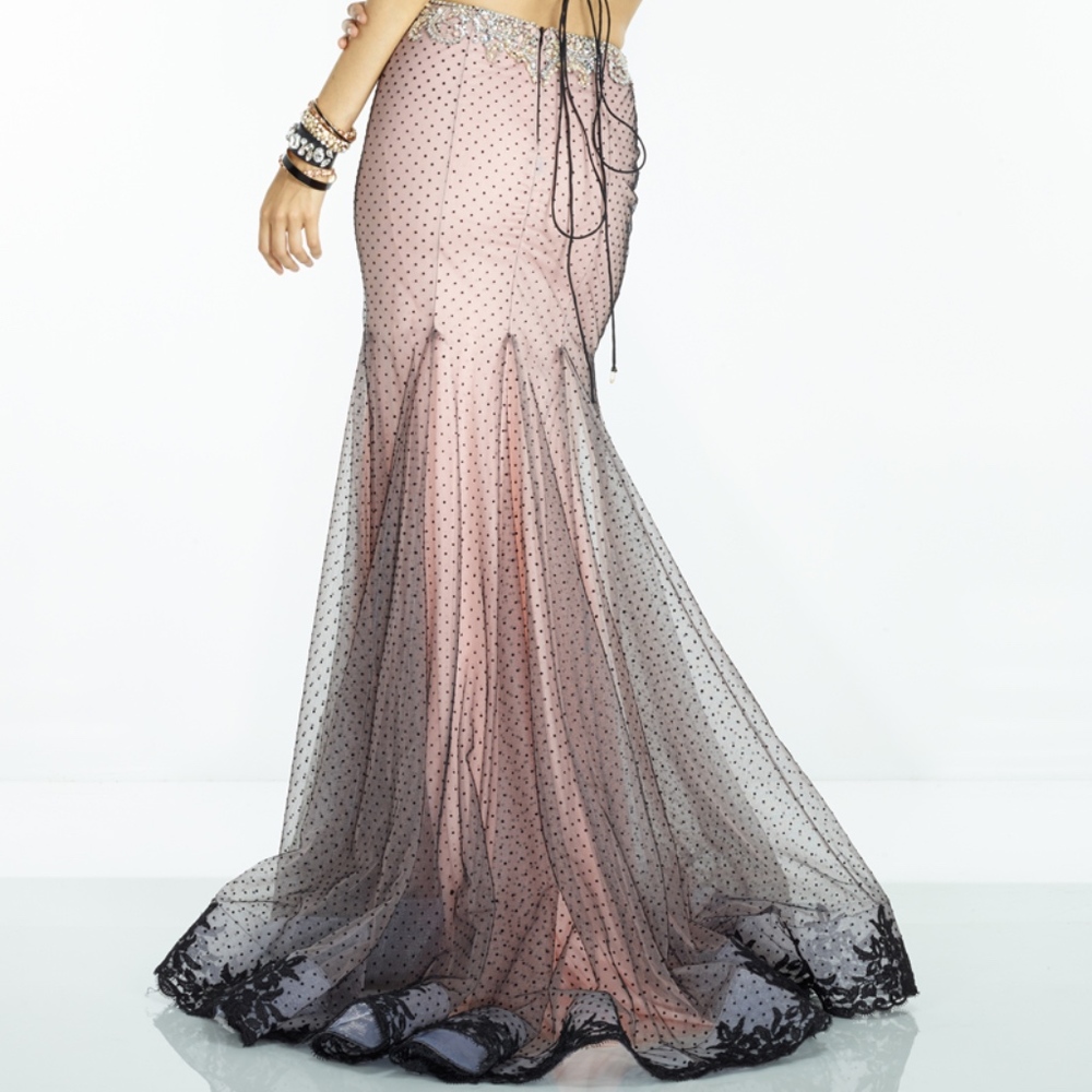 SALE! Two Piece mauve bling prom gown by Alyce 6 - Picture 4 of 8